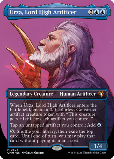 Urza, Lord High Artificer V2 (Borderless Profile)