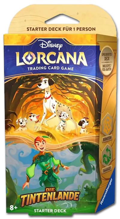 Disney Lorcana: Die Tintenlande Starter Deck - Bernstein/Smaragd (DE)