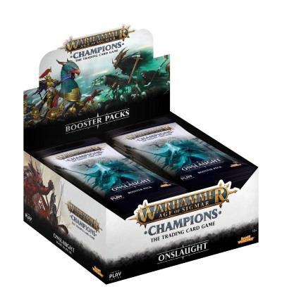 Warhammer Age of Sigmar: Champions Wave 2: Onslaught Boosterdisplay (engl.)