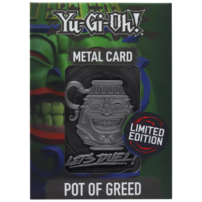 Yu-Gi-Oh! Limited Edition Collectible Metal Card - Pot of Greed