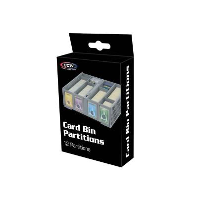 Collectible Card Bin Partitions Gray (12)