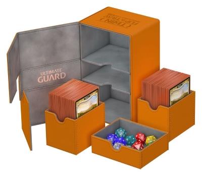 Ultimate Guard Twin Flip'n'Tray XenoSkin Deck Case 160+ Orange