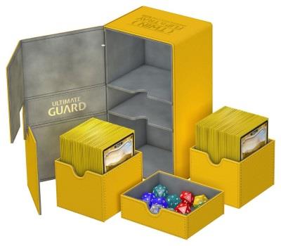 Ultimate Guard Twin Flip'n'Tray XenoSkin Deck Case 200+ Yellow