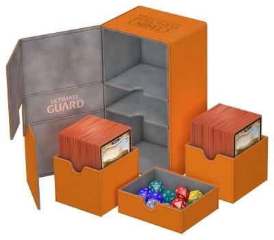 Ultimate Guard Twin Flip'n'Tray XenoSkin Deck Case 200+ Orange