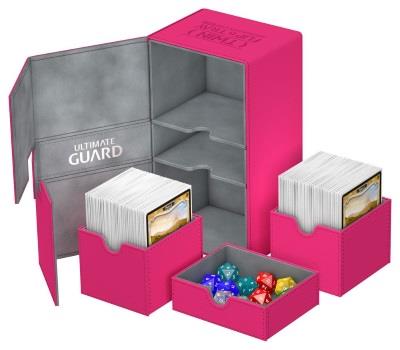 Ultimate Guard Twin Flip'n'Tray XenoSkin Deck Case 200+ Pink