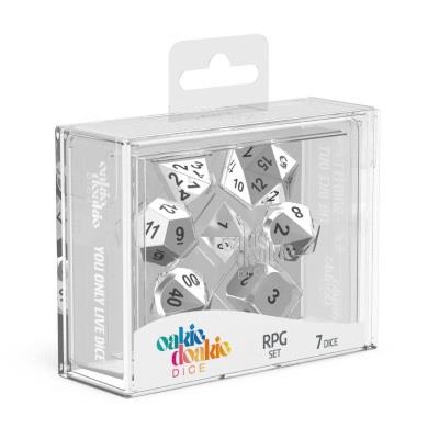 Oakie Doakie Dice Würfel RPG-Set Metal Dice - Mercury (7)