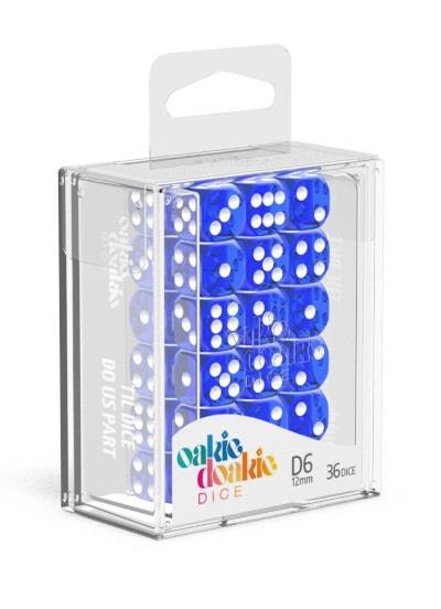 Oakie Doakie Dice W6 Würfel 12 mm Translucent - Blau (36)