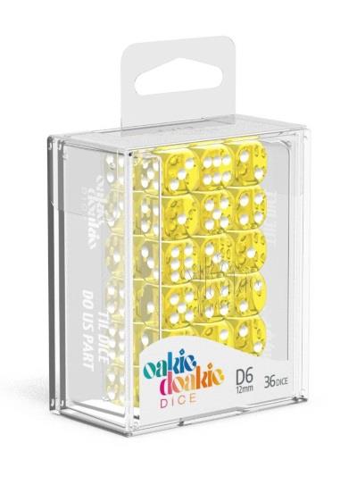 Oakie Doakie Dice W6 Würfel 12 mm Translucent - Gelb (36)