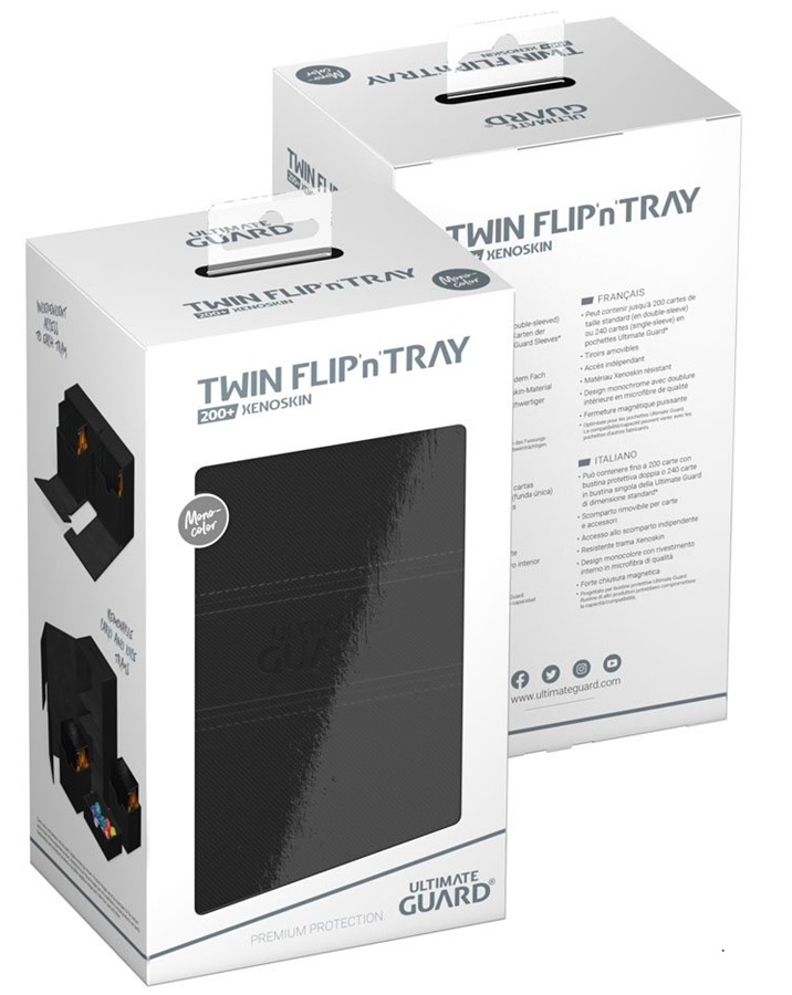Ultimate Guard Twin Flip'n'Tray XenoSkin Deck Case 200+ Black