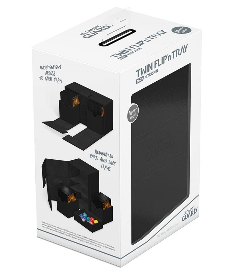 Ultimate Guard Twin Flip'n'Tray XenoSkin Deck Case 160+ Black