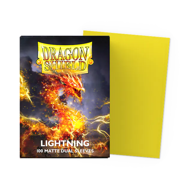 Dragon Shield Dual Matte Sleeves - Lightning (Gelb) (100)
